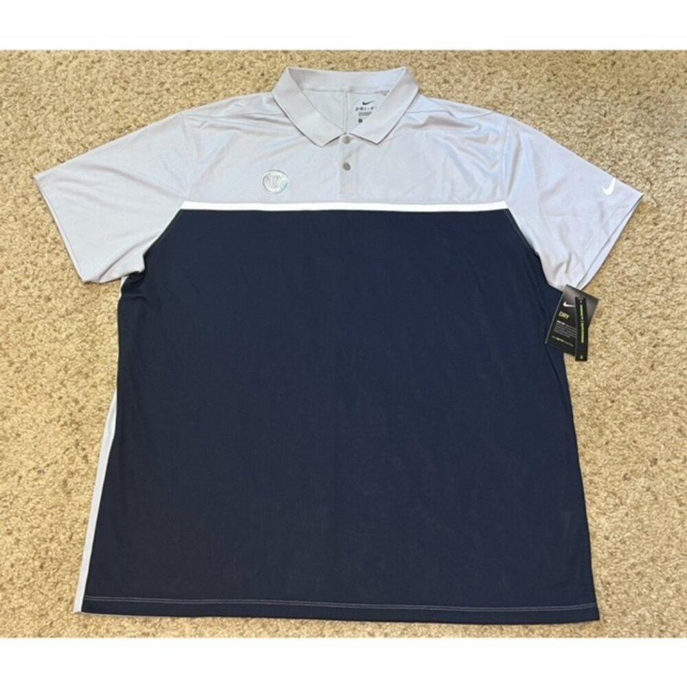 Los Angeles Clippers Nike Dri Fit Navy Gray Polo Shirt Size XXL Brand New Tags